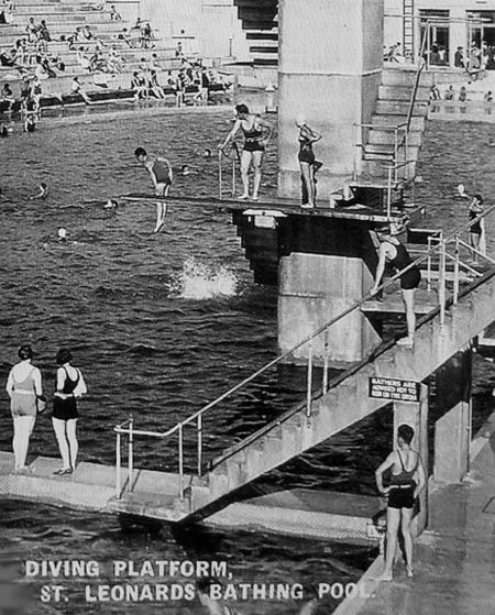Diving Platform at the Bathing Pool 1935
